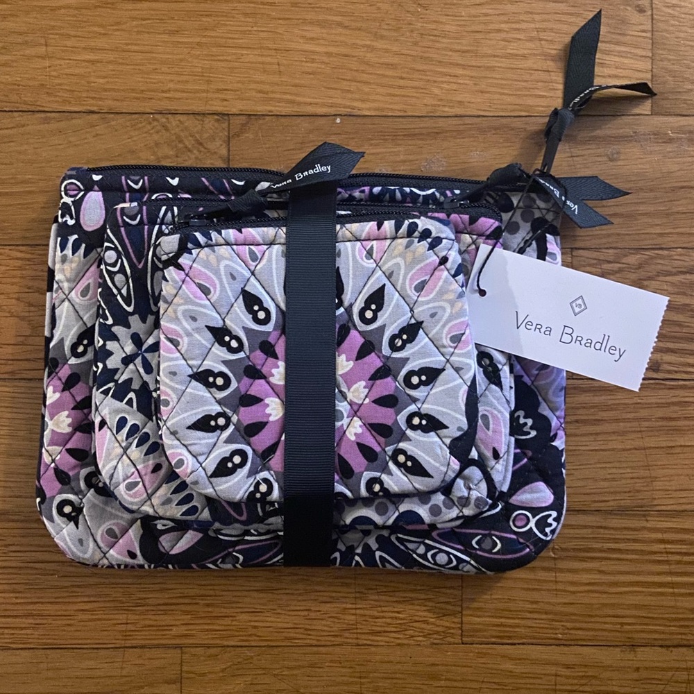 Vera Bradley Cosmetic Bags Trio - Mimosa Medallion
